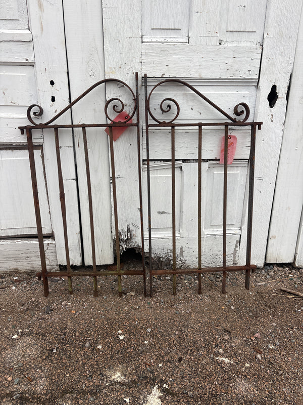 Two-Piece Scrolled Top Iron Garden Gate GAM0470