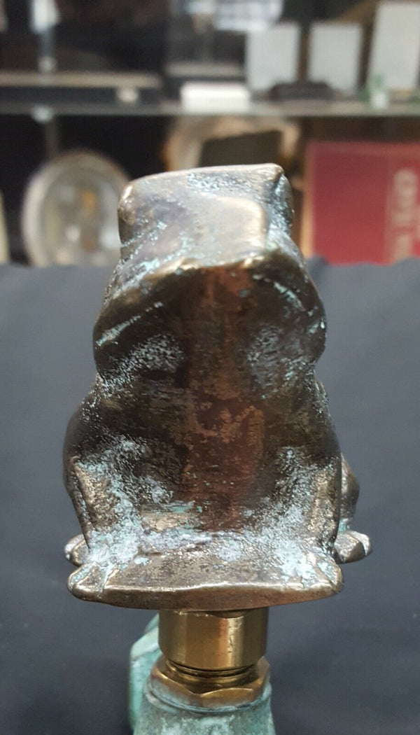 Vintage Unique Solid Bronze Frog Toad Faucet Topper