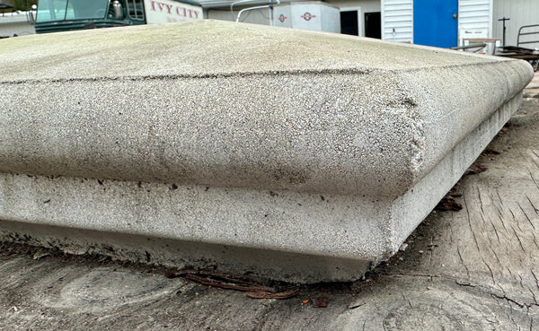 Pair of Concrete Column Tops w/ Middle Hole GA20487