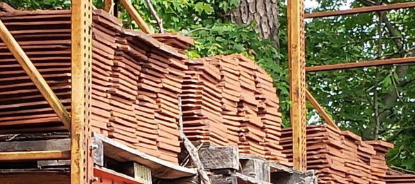 NOS Ludowici Brand Celadon Terra Cotta Roofing Tiles 9" x 14"