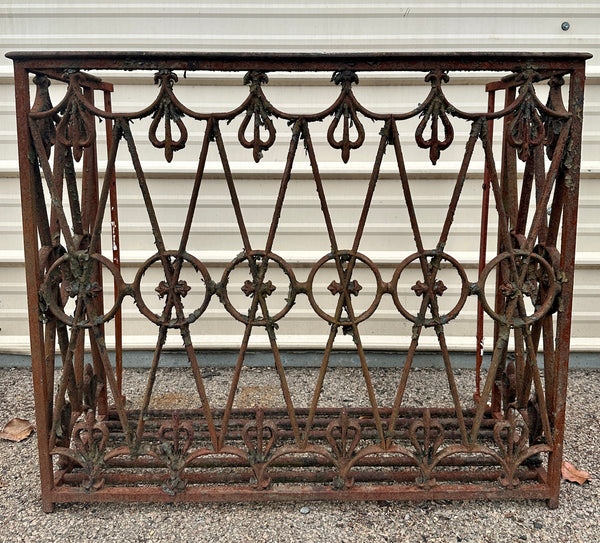 Antique Wrought Iron Three-Sided Balcony Railing GA20522