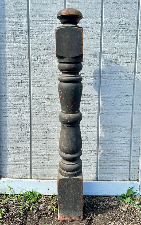 Heart Pine Wood Newel Post w/ Acorn Top GA20415