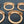 Load image into Gallery viewer, Architectural Salvage Round Red Brass Drawer Pull Handles Set of 7
