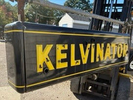 Vintage Double-Sided Porcelain Neon "Kelvinator" Storefront Sign GA20460