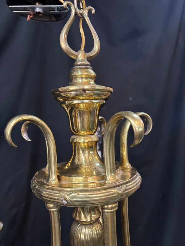 Vintage Brass 5- Light Chandelier Candelabra-Style GA21157