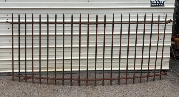 87 Feet of Wrought Iron Rounded Picket Fencing GA21411