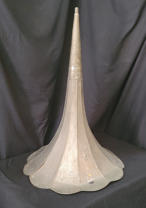 Large Phonograph Gramophone Brass Floral Horn 32" T x 23 1/2" W GS01018