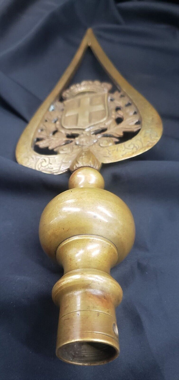 WWII Italian House of Savoy Cast Bronze Flag Pole Topper