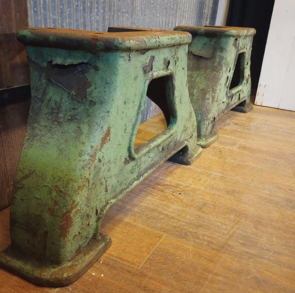 Pair of Cast Iron Machine Legs 16 1/2" Tall x 32" Wide GA-S084
