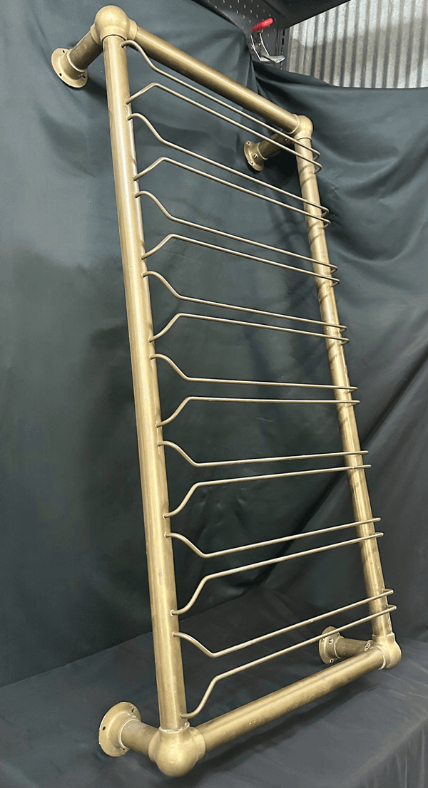 Vintage Brass Overhead Bar Glass Rack GA20596