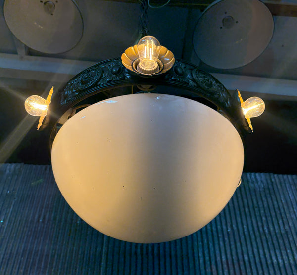 Pair of Bronze 6-Light Globe Chandeliers GA21361