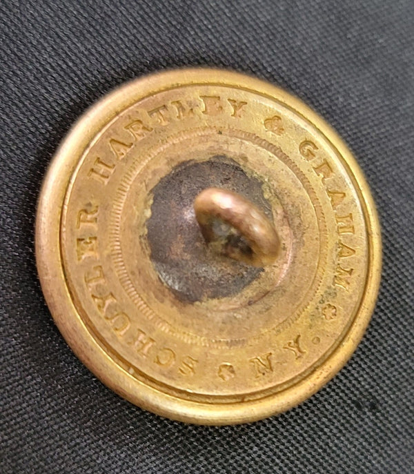 CW 3 Pc Union Federal Engineers Eagle Fort & Rising Sun Coat Button GS010935