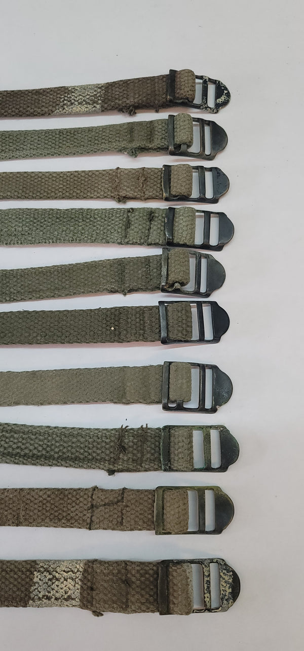 Set of 10 WWII M1941 Bed Roll Equipment Straps GS00673