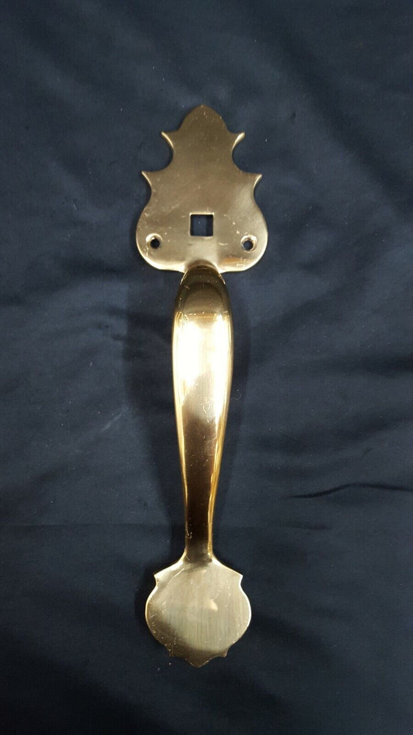 Architectural Salvage Solid Brass Door Plate Pull Handle