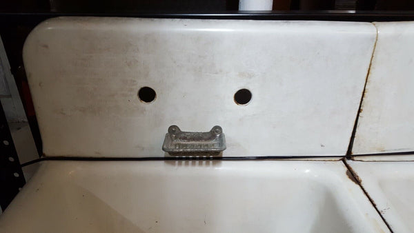 Large Antique Double Cast Iron Pedestal Sinks 55" x 43"x 26" GA1140