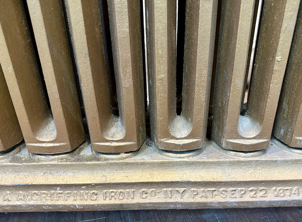 A.A. Griffing Iron Co. Cast Iron Radiator Set - PAT. 1874 - GA20546