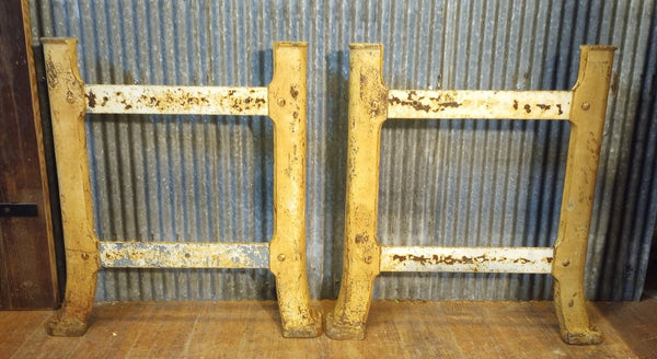Pair of Cast Iron Machine Legs 27 3/8" Tall x 26" Wide GA-S087