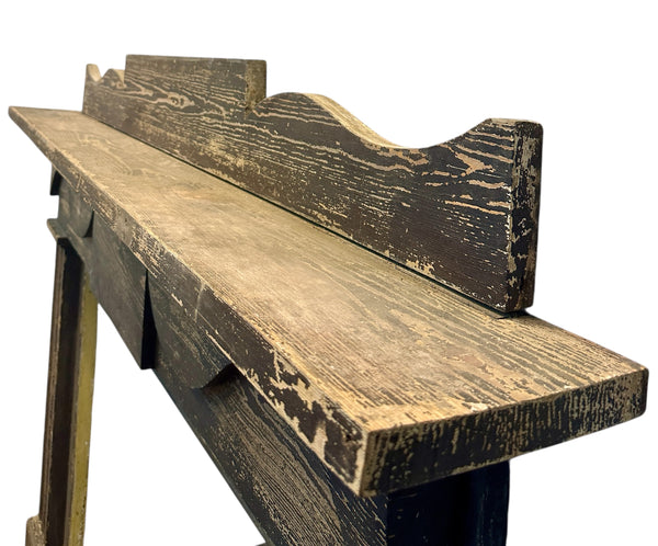 Antique Painted Wood Carved Fireplace Mantel GA20598