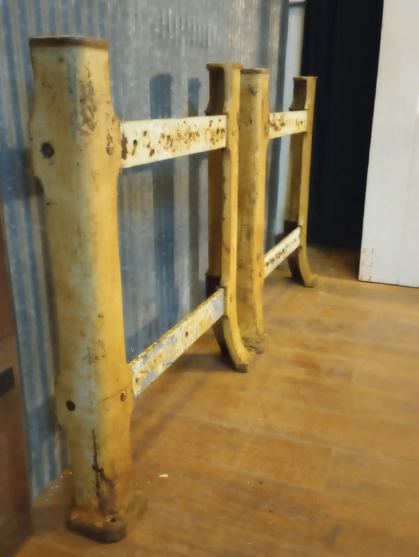 Pair of Cast Iron Machine Legs 27 3/8" Tall x 26" Wide GA-S087