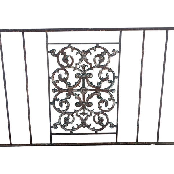 160 feet of Wrought Iron Fence Panels w/ Ornate Cast Iron GA21139