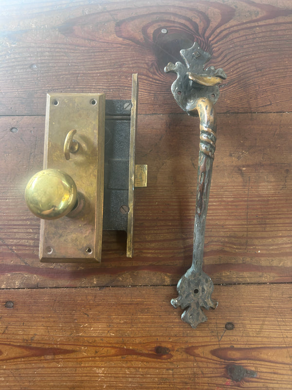 Ornate Antique Mortise Lock Set GS011025