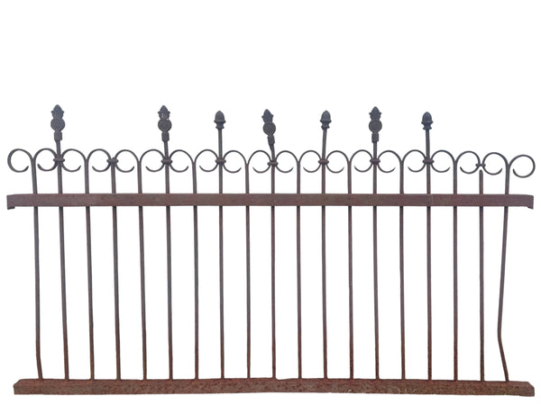 17 Ft of Antique Wrought Iron Fencing GA21046