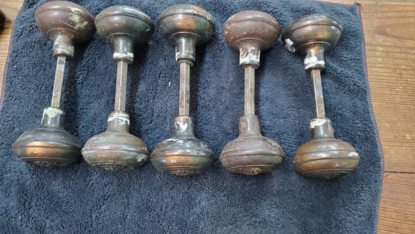 5 Sets of Brass Louis XVI Style Door Knobs GAM012