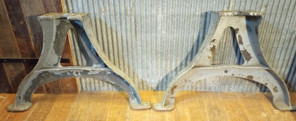 Pair of Cast Iron Factory Machine Legs 24" T x 37" W GA-S088