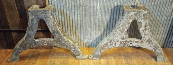 Pair of Cast Iron Factory Machine Legs 24" T x 37" W GA-S088