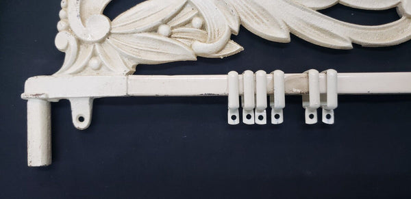 Pair of Art Nouveau Swing Out Adjustable Curtain Drapery Rods with Bracket
