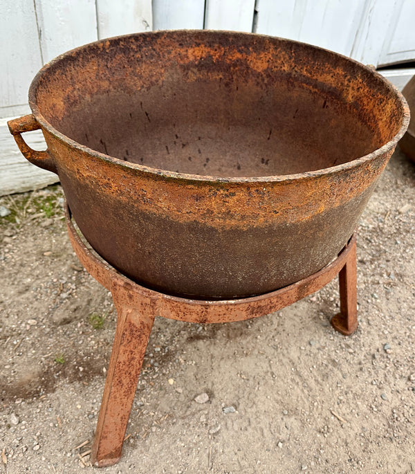 Antique Cast Iron Cauldron w/ Stand GA20890