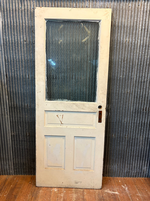 3-Panel Chicken Wire Glass Door GS6099
