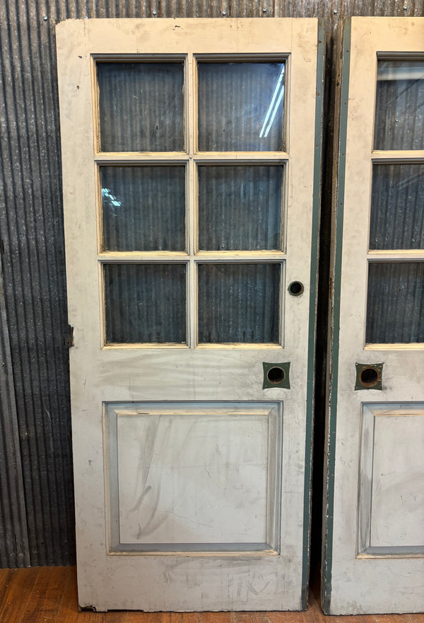 Pair of Wooden 6-Lite Doors GA21545