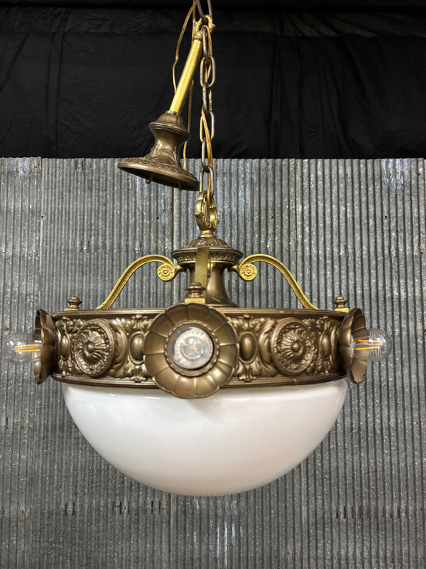Pair of Bronze 6-Light Globe Chandeliers GA21361