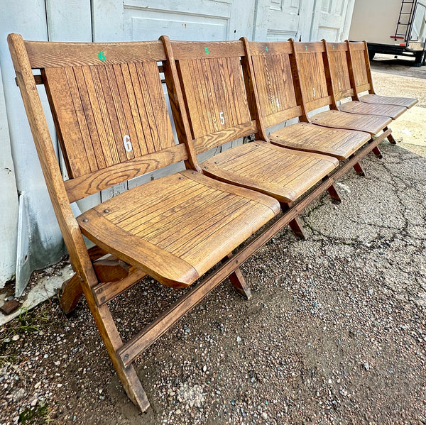 Vintage Folding Auditorium Seating 1-6 from Cumberland, MD Armory