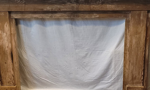 Restored 1800's Huge Heart Pine Fireplace Mantel 86" W x 58 1/2" T GS01065