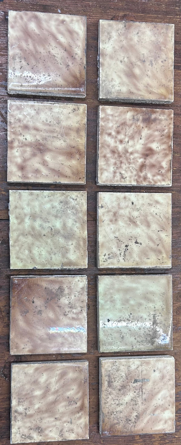 10 Vintage 4.5x4.5 Fireplace Tiles GS010943
