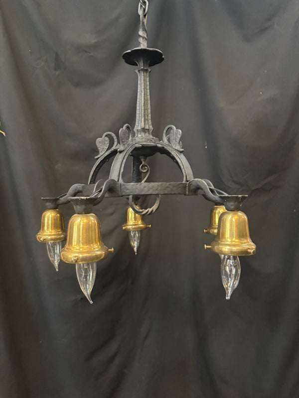 Cast Iron and Brass 5-Light Fixture GA21161