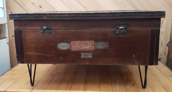 Restored 1921 Queen Chicken Incubator Coffee Table 37 3/4" x 30 3/8" GS01063