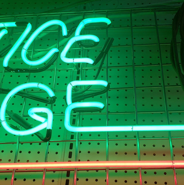 Large Vintage Neon Practice Range Sign
