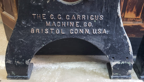 Rare Cast Iron Factory Machine Legs from C.G. Garrigus Machine Co GS00693