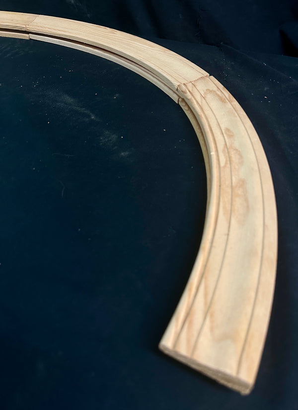 NOS Heart Pine Arched Transom Window Trim - 6 Available GA20458