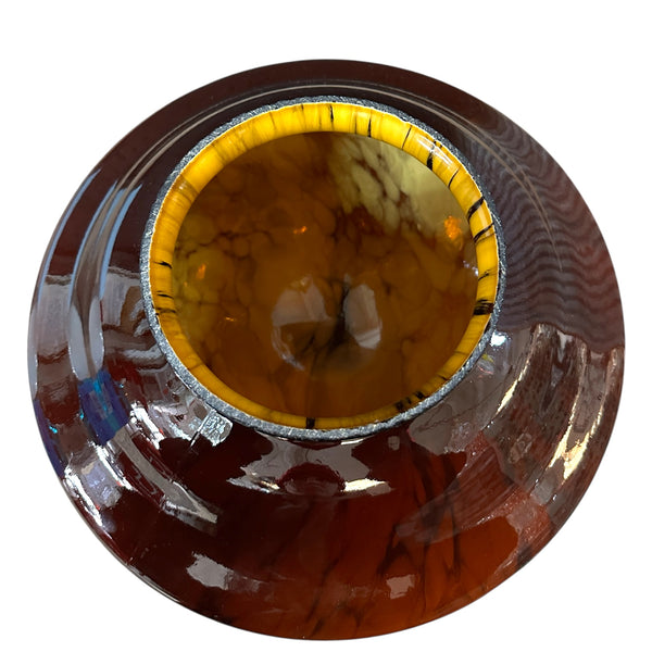 Amber Marbled Glass Dome Flush Mount Shade w/ 5" Fitter GA20697