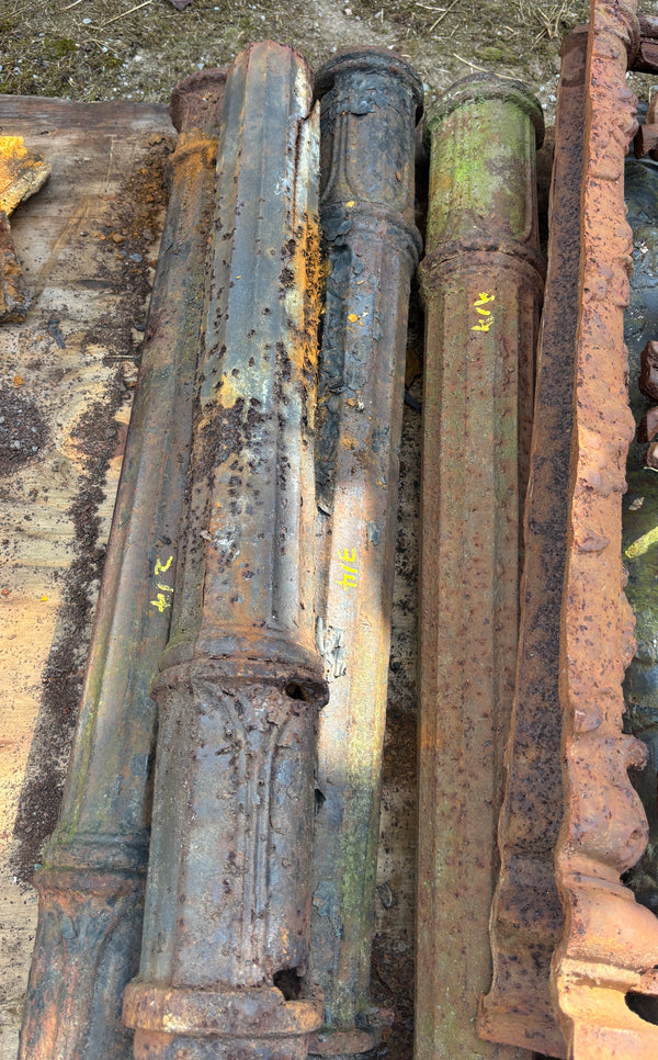 Set of 4 Victorian Cast Iron Newel Posts GA21580