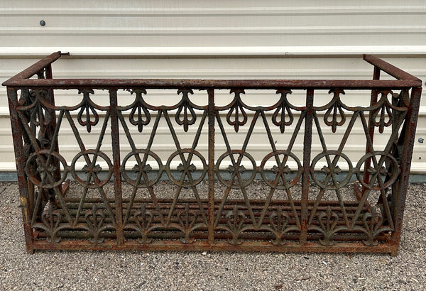 Antique Wrought Iron Three-Sided Balcony Railing GA20521