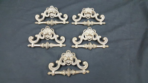 Set of 5 Wide Stationary Scroll Drawer Pulls 6" x 4" GS00791