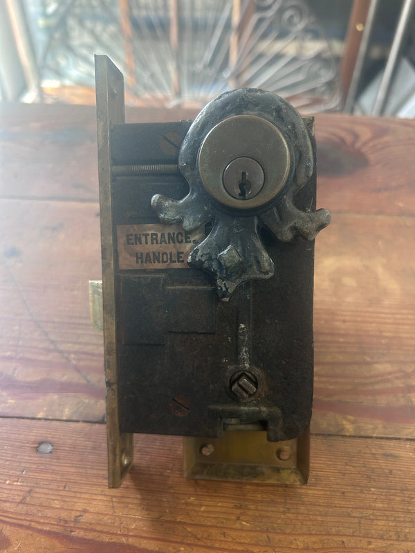 Ornate Antique Mortise Lock Set GS011025