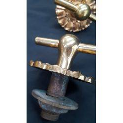 Set of 4 Ornate Heavy Duty Art Nouveau Brass & Bronze Door Pulls GA1090