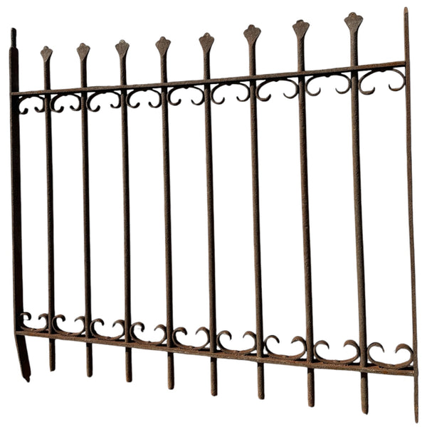 Antique Wrought Iron Garden Gate - 39.75" W x 33.5" T - GA20979