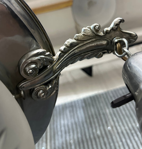 Restored Art Deco Chrome Plate 5-Light Pan Chandelier GA21012